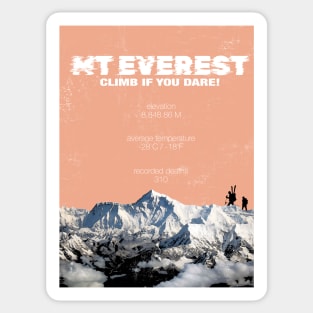 Mt Everest Climb if You Dare Sticker